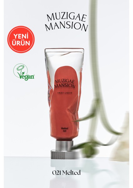 Gül Özlü, Kadife Bitiş Sunan, Nemlendirici ve Kalıcı Tint MUZIGAE MANSION Objet Liquid 021 Melted