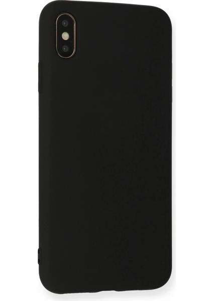 Newface iPhone Xs Max Kılıf Nano Içi Kadife Silikon - Siyah modelleri