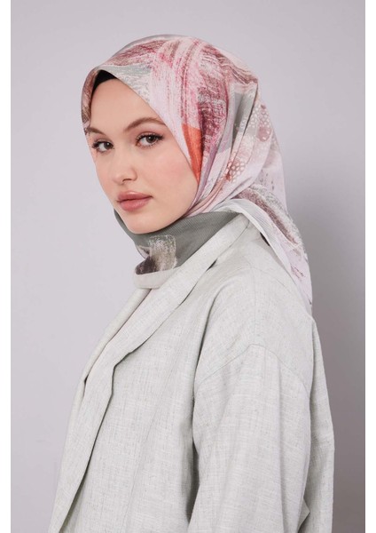 Mint Yeşili Fırça Desen Pamuk Eşarp fiyatları