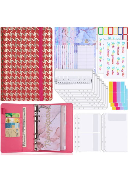 Macaron A6PU Deri Gevşek Yapraklı Muhasebe Defteri Yaratıcı Nakit Bütçe El Kitabı (Yurt Dışından)