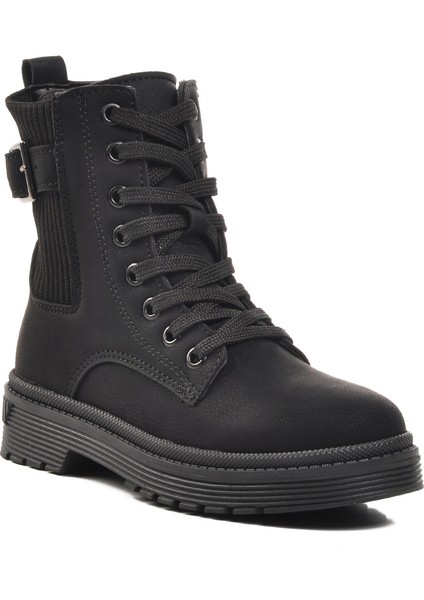 Siyah-Zümrüt Fermuarlı Çocuk Bot 24030 F