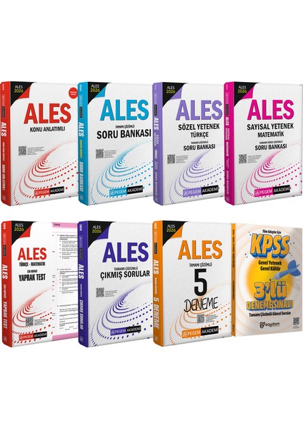 2026 Ales Mega Set(Konu-Soru-Sözel Sayısal Yetenek-Çek Kopart Yaprak Test-5 Deneme-Çıkmış Sorular)