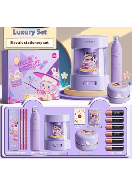 Okula Başlarken Süper Set! Deli Çocuk Kırtasiye Seti - Ilkokul Öğrencileri Için Mükemmel Hediye (Kız/erkek) (Yurt Dışından)