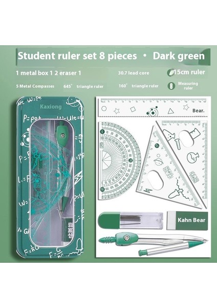 Çok Fonksiyonlu Cetvel Seti Dairesel Çizim Dört Parçalı Cetvel Seti Ilkokul ve Ortaokul Öğrencileri Üçgen Tahta Açıölçer Seti (Yurt Dışından)