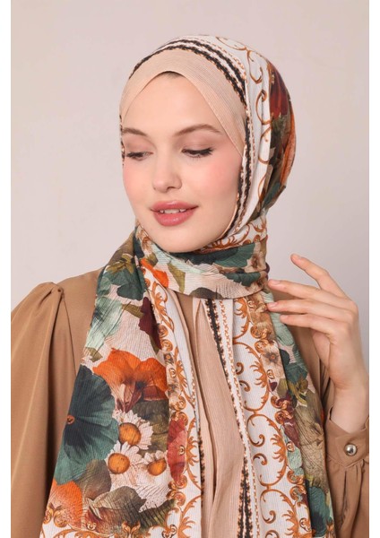 Somon Varak Desen Pamuk Şal modelleri