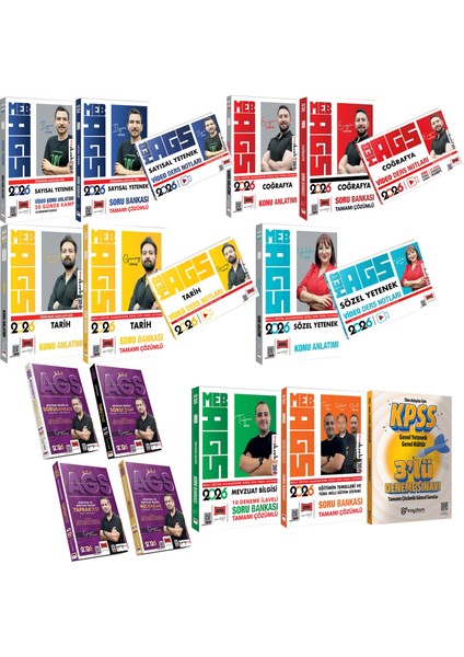 2026 Meb Ags Kazandıran Set(Sözel Sayısal Yetenek-Tarih-Coğrafya-Mevzuat-Eğitim-Anayasa)