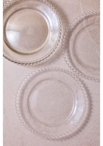 Boncukbağı 6'lı 20 cm Cam Pasta Tabağı fırsatları