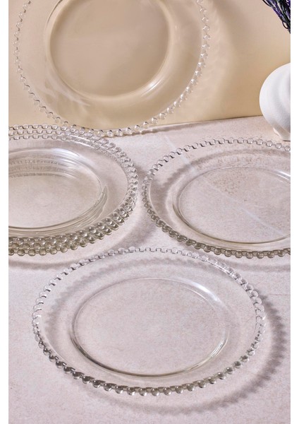 Boncukbağı 6'lı 20 cm Cam Pasta Tabağı indirimleri