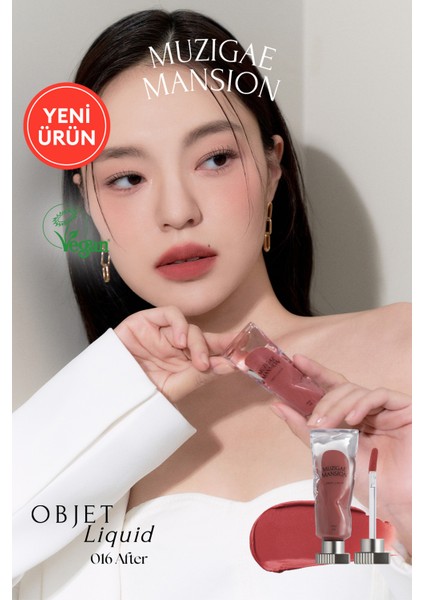 Gül Özlü, Kadife Bitiş Sunan, Nemlendirici ve Kalıcı Tint MUZIGAE MANSION Objet Liquid 016 After