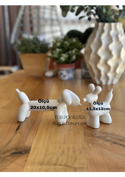 Dekoratif Dachshund Cinsi Balon Köpek Biblo Takım /masa-Sehpa Üstü/ Kitaplık Süsü fiyatları