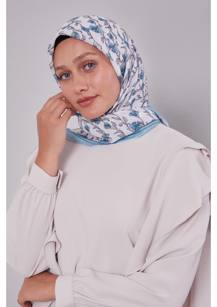 Turkuaz Sarmaşık Desen Soft Eşarp modelleri