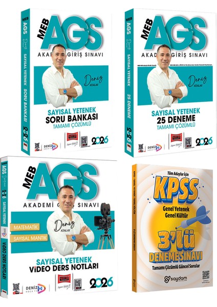 2026 Meb Ags Sayısal Yetenek Video Ders Notları-Soru Bankası-Çözümlü 25 Deneme(Deniz Atalay)