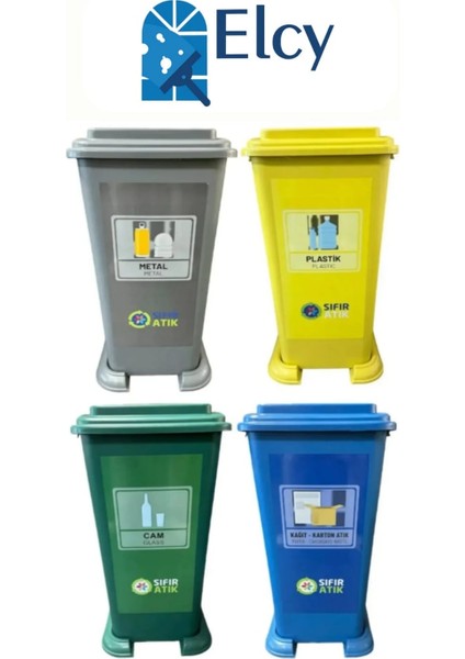 70 Litre Plastik Lüks Geri Dönüşüm Kutusu Geri Dönüşüm Kovası/sıfır Atık Kovası
