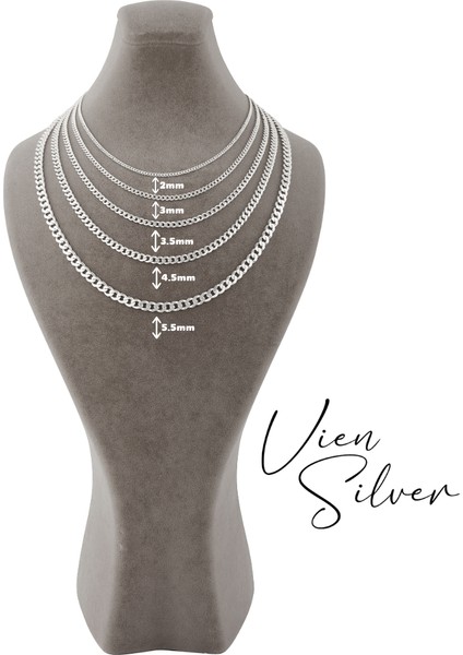 925 Ayar Gümüş 3mm Erkek Gurmet Zincir Kolye Kararma Yapmaz fiyatları