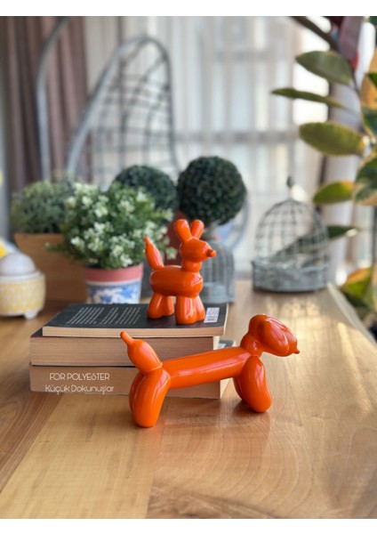Dekoratif Dachshund Cinsi Balon Köpek Biblo Takım /masa-Sehpa Üstü/ Kitaplık Süsü modelleri