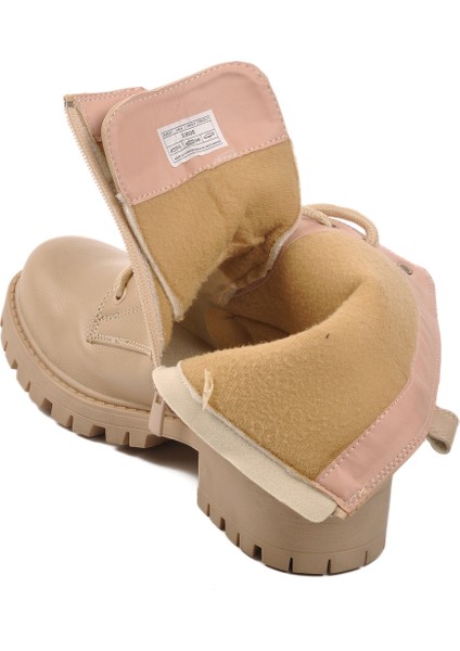 Bej Fermuarlı Kadın Bot 23008 Z fırsatları