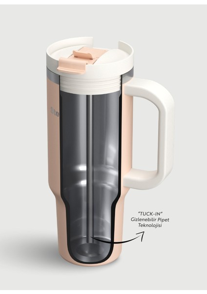 2 Moods Tuck-In Tumbler Sızdırmaz Çelik Termos 900 ml Bisque ST-239 indirimleri