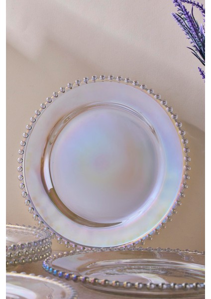 Boncukbağı Luster 6'lı 20 cm Cam Pasta Tabağı fiyatları