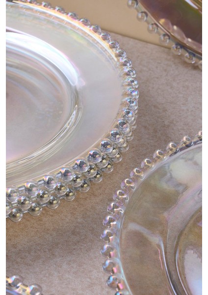 Boncukbağı Luster 6'lı 20 cm Cam Pasta Tabağı modelleri