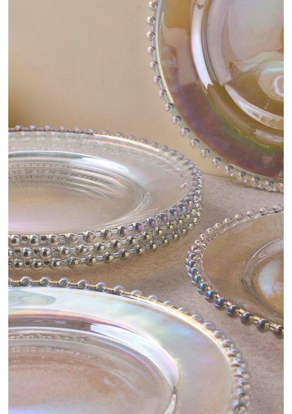 Boncukbağı Luster 6'lı 20 cm Cam Pasta Tabağı indirimleri