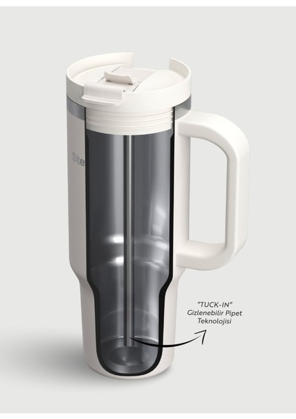 2 Moods Tuck-In Tumbler Sızdırmaz Çelik Termos 900 ml White Sand ST-242 indirimleri