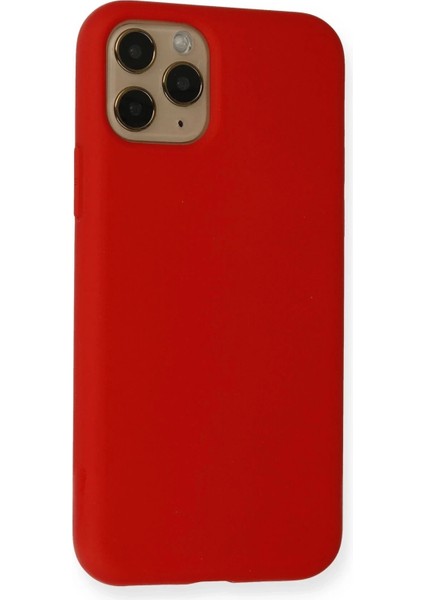 Newface iPhone 11 Pro Kılıf Nano Içi Kadife Silikon - Kırmızı modelleri