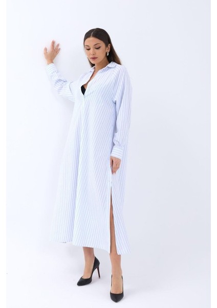 5857 Elbise-Atlanta Çizgili