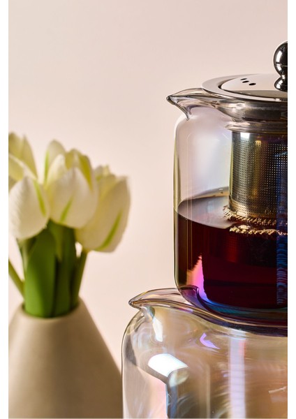 Elena Luster Indüksiyon Tabanlı Borosilikat Cam Çaydanlık Takımı 500 ml Demlik 1800 ml Suluk modelleri