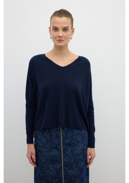 V Yaka Triko Lacivert K2671017_015