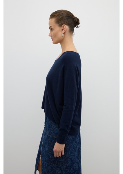 V Yaka Triko Lacivert K2671017_015 fırsatları