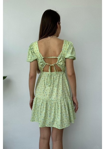 Yeşil Sırt Dekolteli Elbise indirimleri