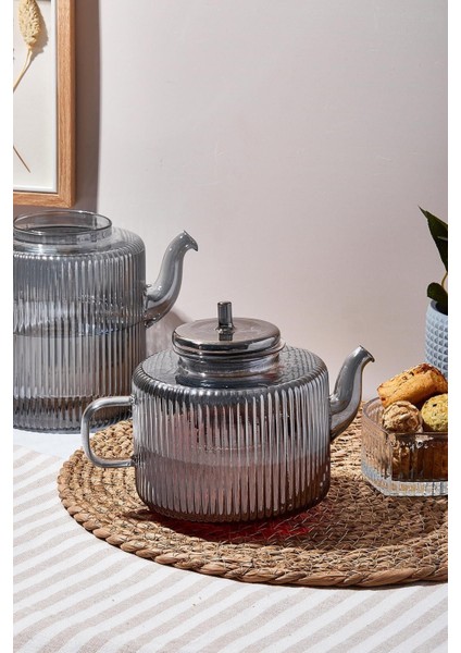 Tobby Line Füme Borosilikat Çaydanlık 1.1L+1.75L fiyatları