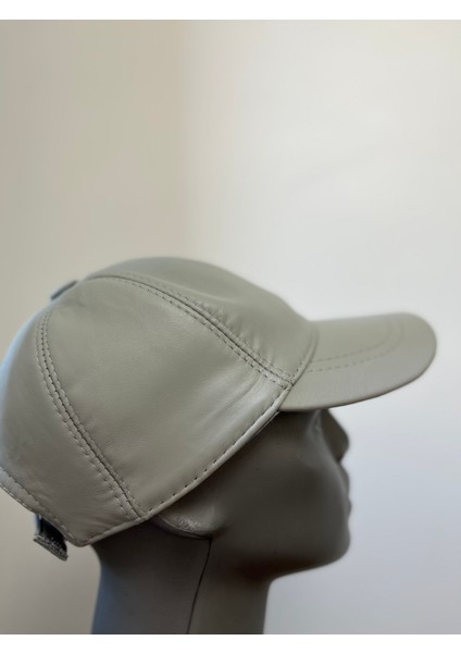 Mavi Unisex %100 Hakiki Deri Cırt Cırtlı Şapka – (57-59 cm ) Arkadan ayarlanabilir modelleri