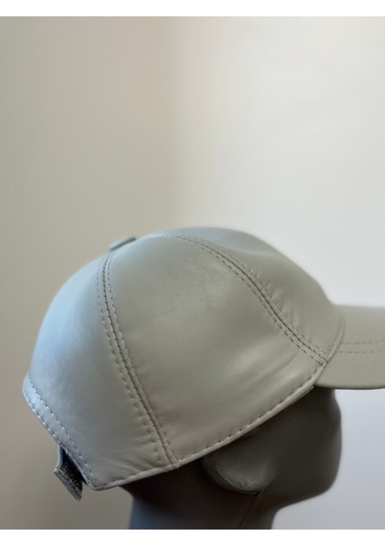 Mavi Unisex %100 Hakiki Deri Cırt Cırtlı Şapka – (57-59 cm ) Arkadan ayarlanabilir fırsatları