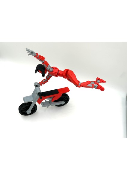 Rally Motosikletli Dummy Figür – 3D Baskı Hareketli Koleksiyon ve Dekor Modeli fiyatları