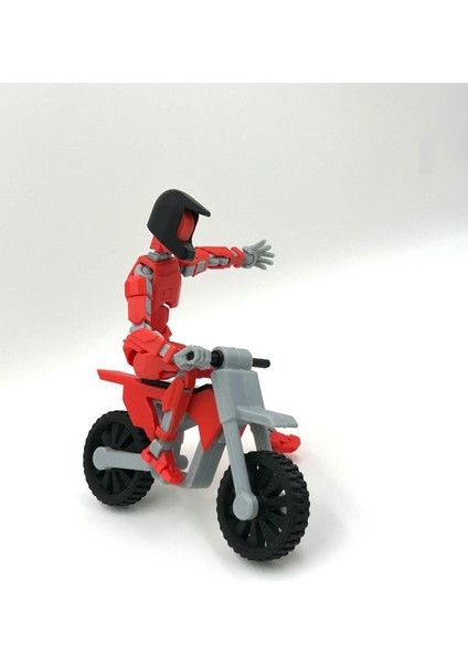 Rally Motosikletli Dummy Figür – 3D Baskı Hareketli Koleksiyon ve Dekor Modeli fırsatları