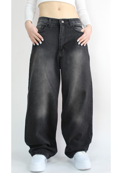 Eskitme Yıkama Unisex Baggyjeans Pantolon
