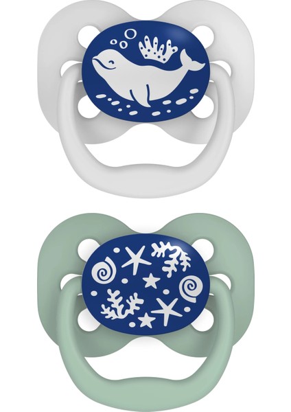 Dr. Brown’s™ Advantage™ Karanlıkta Parlayan Yalancı Emzik Mavi Okyanus,- 1. Evre fiyatları