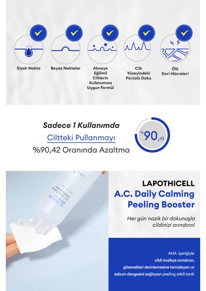 AHA İçerikli Peeling Etkili Tonik LAPOTHICELL A.C. Daily Calming Peeling Booster modelleri