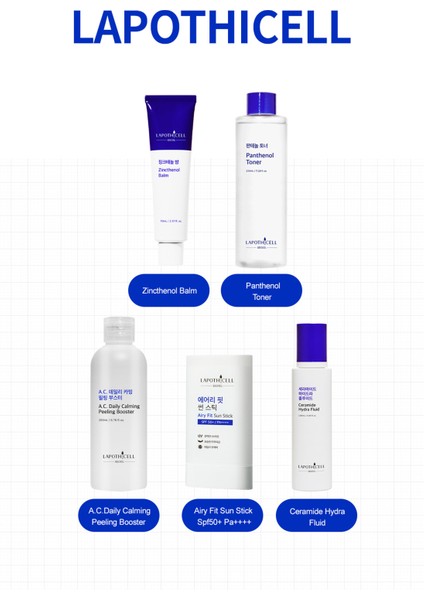 AHA İçerikli Peeling Etkili Tonik LAPOTHICELL A.C. Daily Calming Peeling Booster