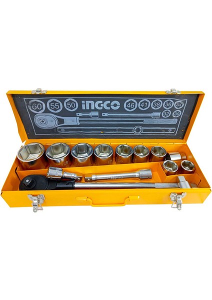 Ingco 3/4 15 Parça Lokma Seti Metal Kutulu