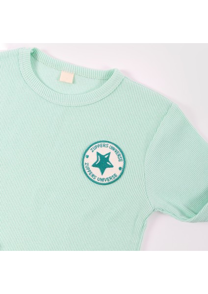 Unisex Çocuk Pamuk Fitilli Alt Üst Takım - Mint fiyatları