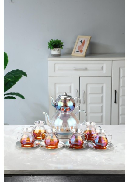 Keyf-I Ala Luster Premium 20 Parça Indüksiyon Tabanlı Borosilikat Çay Seti fırsatları