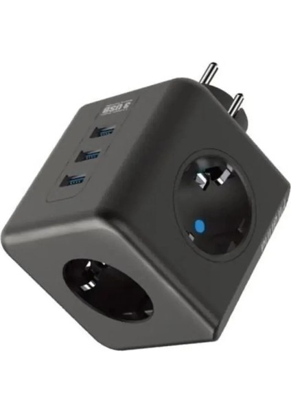 Termal Akım Korumalı Isıya Dayanıklı 3'lü Duvar Tipi Priz 2 x USB 1 x Type C Çıkışlı indirimleri