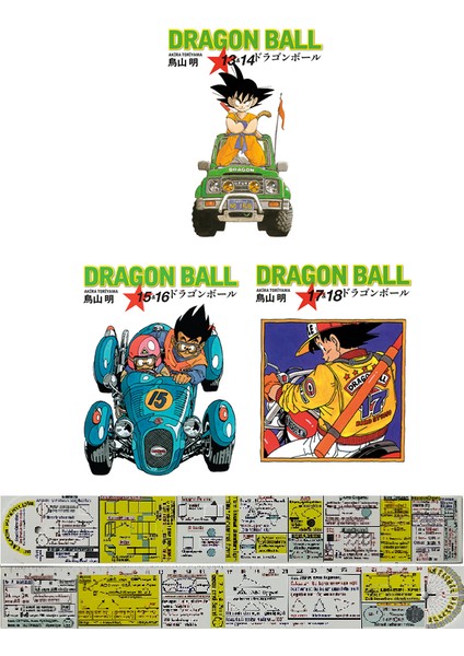 Dragon Ball 13&14 - 15&16 - 17&18. Ciltler Manga Seti + Mat. Öğreten Cetvel