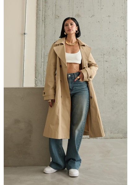 Camel Uzun Kemerli Trençkot fiyatları