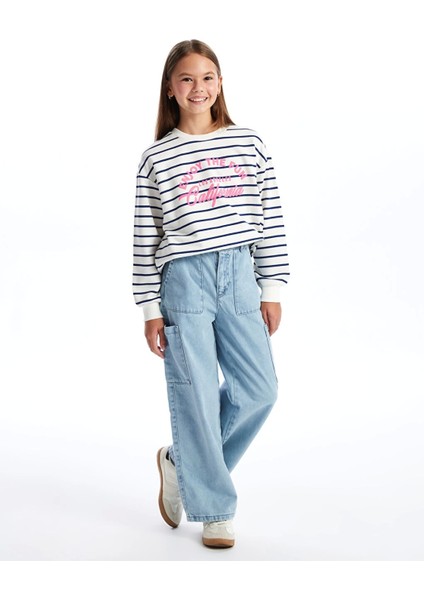 Lcw Kids Mavi Beli Ayarlanabilir Lastikli Kız Çocuk Jean Pantolon fiyatları