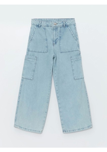 Lcw Kids Mavi Beli Ayarlanabilir Lastikli Kız Çocuk Jean Pantolon modelleri