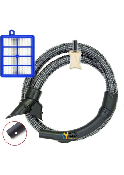 Philips Uyumlu Fc 9213 Marathon Süpürge Telli Hortumu ve Hepa Filtresi Hediyeli