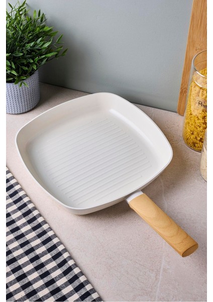 Danish Cook Beige Indüksiyon Tabanlı Grill Tava 28 cm fırsatları